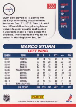 2010-11 Score #583 Marco Sturm  Back