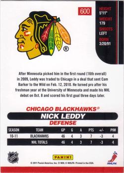 2010-11 Score #600 Nick Leddy  Back