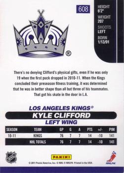 2010-11 Score #608 Kyle Clifford  Back