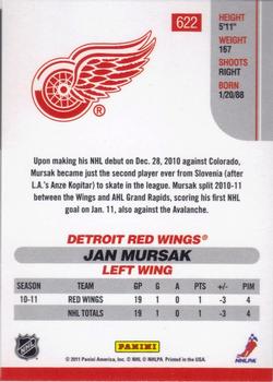 2010-11 Score #622 Jan Mursak  Back