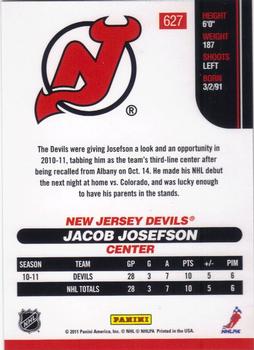 2010-11 Score #627 Jacob Josefson  Back