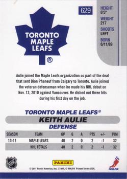 2010-11 Score #629 Keith Aulie  Back