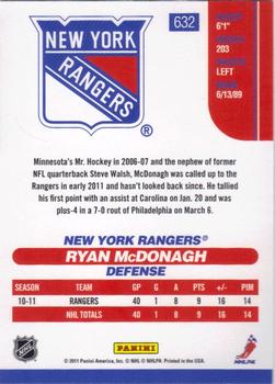 2010-11 Score #632 Ryan McDonagh  Back