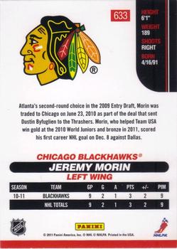 2010-11 Score #633 Jeremy Morin  Back