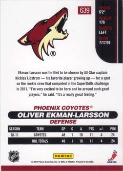 2010-11 Score #639 Oliver Ekman-Larsson  Back