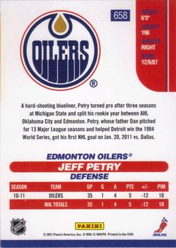 2010-11 Score #658 Jeff Petry  Back