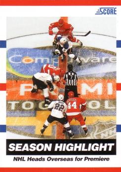 2010-11 Score #7 NHL Premiere Stockholm Front