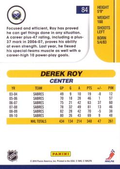 2010-11 Score #84 Derek Roy  Back