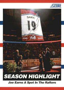 2010-11 Score - Glossy #1 Joe Sakic  Front