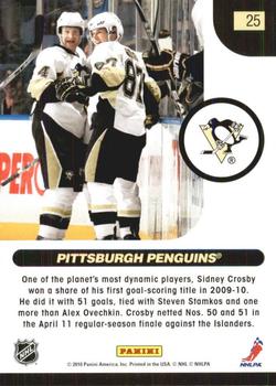 2010-11 Score - Glossy #25 Sidney Crosby  Back