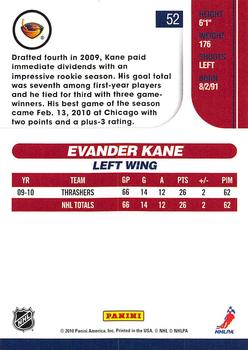 2010-11 Score - Glossy #52 Evander Kane  Back