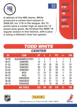 2010-11 Score - Glossy #53 Todd White  Back