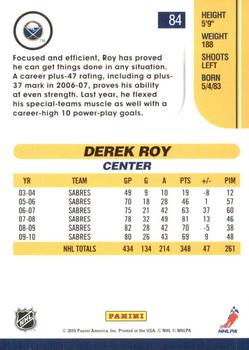 2010-11 Score - Glossy #84 Derek Roy  Back