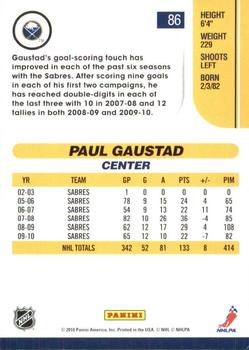 2010-11 Score - Glossy #86 Paul Gaustad  Back