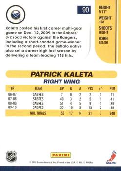 2010-11 Score - Glossy #90 Patrick Kaleta  Back