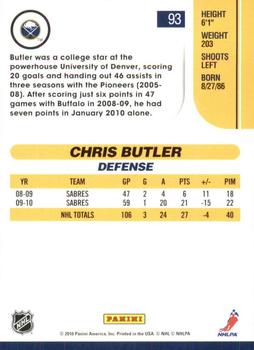 2010-11 Score - Glossy #93 Chris Butler  Back