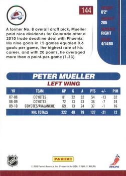 2010-11 Score - Glossy #144 Peter Mueller  Back