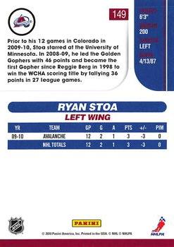 2010-11 Score - Glossy #149 Ryan Stoa  Back