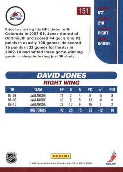 2010-11 Score - Glossy #151 David Jones  Back