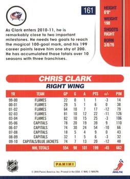 2010-11 Score - Glossy #161 Chris Clark  Back