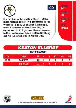 2010-11 Score - Glossy #227 Keaton Ellerby  Back