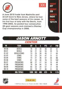 2010-11 Score - Glossy #300 Jason Arnott  Back