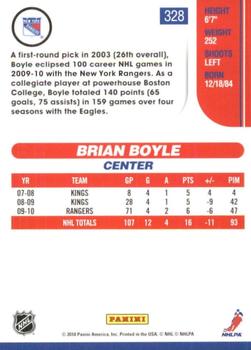 2010-11 Score - Glossy #328 Brian Boyle  Back