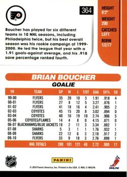 2010-11 Score - Glossy #364 Brian Boucher  Back