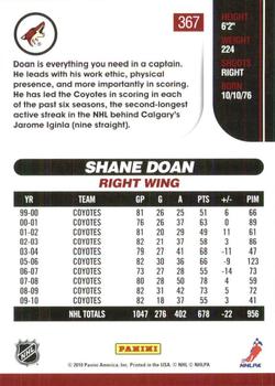 2010-11 Score - Glossy #367 Shane Doan  Back