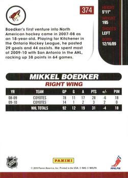 2010-11 Score - Glossy #374 Mikkel Boedker  Back
