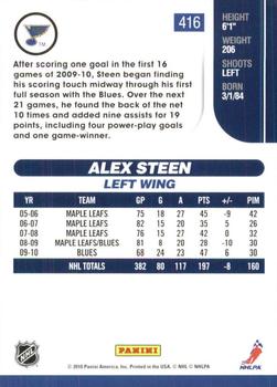 2010-11 Score - Glossy #416 Alexander Steen Back