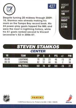 2010-11 Score - Glossy #427 Steven Stamkos  Back