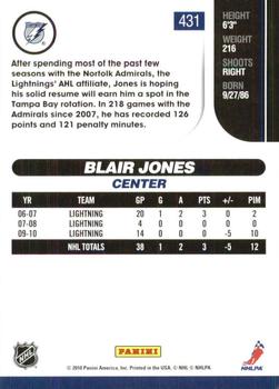 2010-11 Score - Glossy #431 Blair Jones  Back