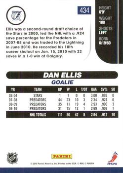 2010-11 Score - Glossy #434 Dan Ellis  Back