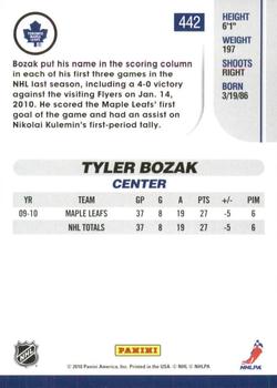 2010-11 Score - Glossy #442 Tyler Bozak  Back
