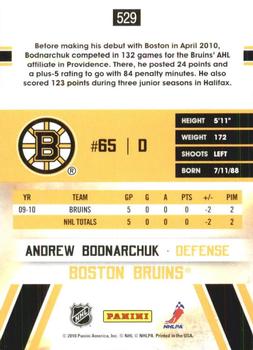 2010-11 Score - Glossy #529 Andrew Bodnarchuk  Back
