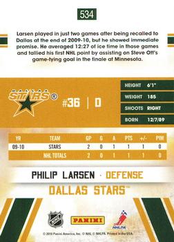 2010-11 Score - Glossy #534 Philip Larsen  Back