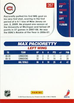2010-11 Score - Glossy #267 Max Pacioretty  Back