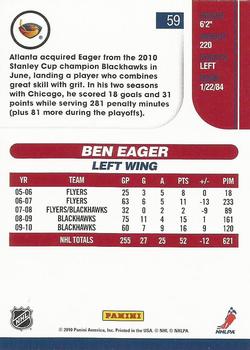 2010-11 Score - 20th Anniversary #59 Ben Eager  Back