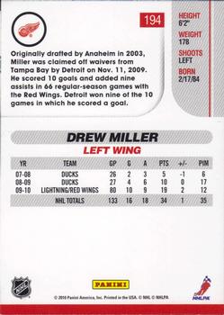 2010-11 Score - 20th Anniversary #194 Drew Miller  Back
