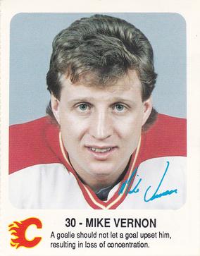 1987-88 Red Rooster Calgary Flames #NNO Mike Vernon Front