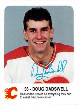1987-88 Red Rooster Calgary Flames #NNO Doug Dadswell Front