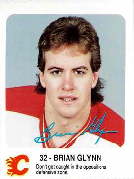 1987-88 Red Rooster Calgary Flames #NNO Brian Glynn Front