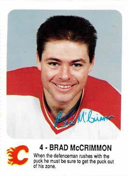 1987-88 Red Rooster Calgary Flames #NNO Brad McCrimmon Front