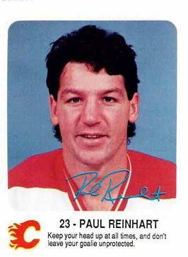 1987-88 Red Rooster Calgary Flames #NNO Paul Reinhart Front