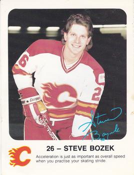 1986-87 Red Rooster Calgary Flames #NNO Steve Bozek Front