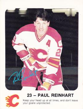 1986-87 Red Rooster Calgary Flames #NNO Paul Reinhart Front