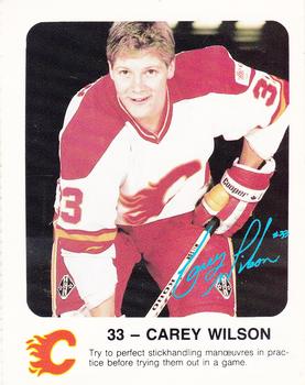 1986-87 Red Rooster Calgary Flames #NNO Carey Wilson Front