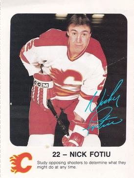1986-87 Red Rooster Calgary Flames #NNO Nick Fotiu Front