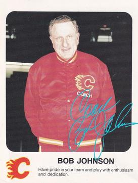 1986-87 Red Rooster Calgary Flames #NNO Bob Johnson Front